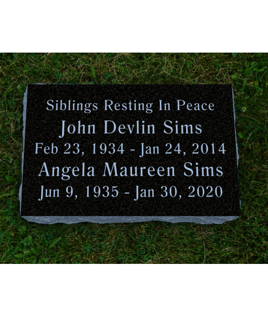 Plaque Funéraire Noire Polie #101 Plaque Funéraire Noire Polie #101