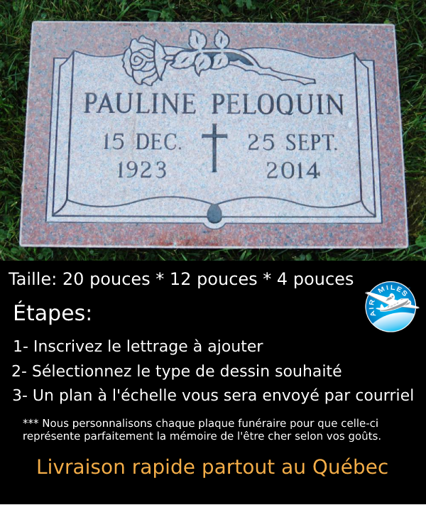 Plaque Funéraire en Granit #034 · PF034 · Monument Funéraire