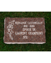 Plaque Funéraire Rose Polie #100