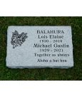 Plaque Funéraire Grise Scié #131