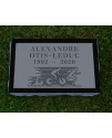Plaque Funéraire Noire Non poli #107