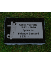 Plaque Funéraire Noire Non poli #129