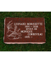Plaque Funéraire Rouge Poli #128