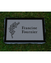 Plaque Funéraire Noire Non poli #126