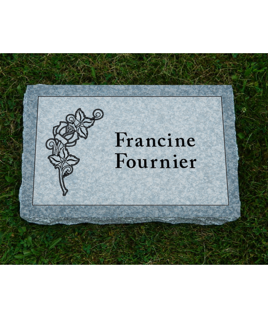 Plaque Funéraire Grise Non Poli #126