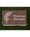 Plaque Funéraire Rose Polie #126