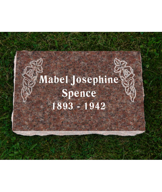 Plaque Funéraire Rose Polie #123