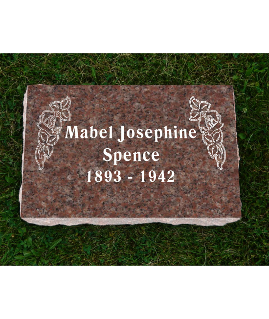 Plaque Funéraire Rose Polie #123
