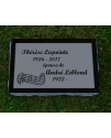 Plaque Funéraire Noire Non poli #121