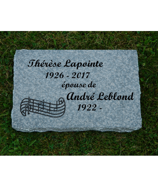 Plaque Funéraire Grise Poli #121