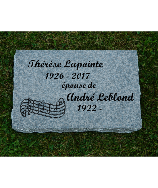 Plaque Funéraire Grise Poli #121