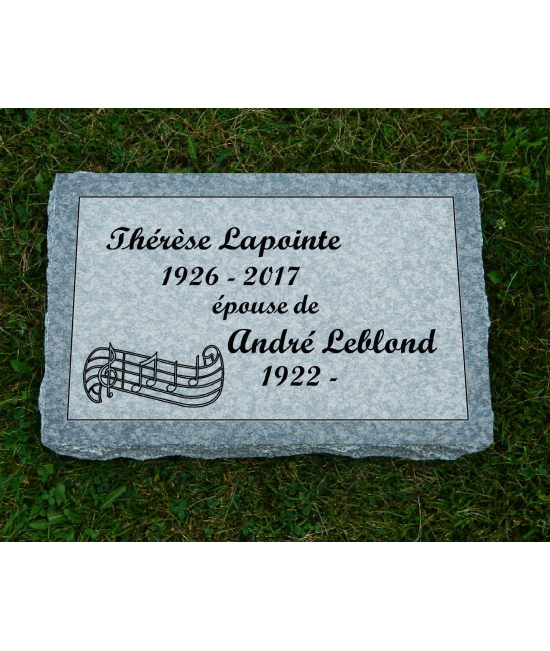 Plaque Funéraire Grise Non Poli #121