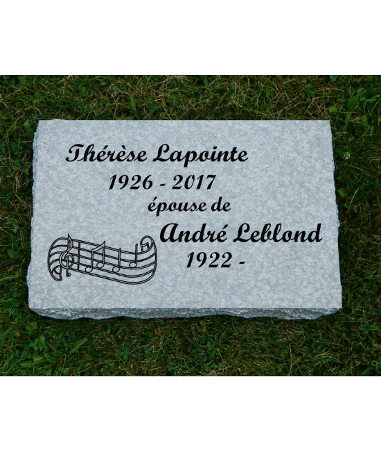 Plaque Funéraire Grise Scié #121 Plaque Funéraire Grise Scié #121