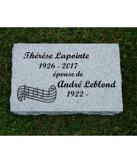 Plaque Funéraire Grise Scié #121 Plaque Funéraire Grise Scié #121