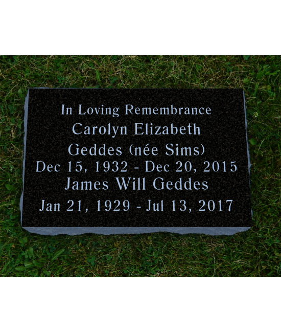 Plaque Funéraire Noire Polie #130 Plaque Funéraire Noire Polie #130