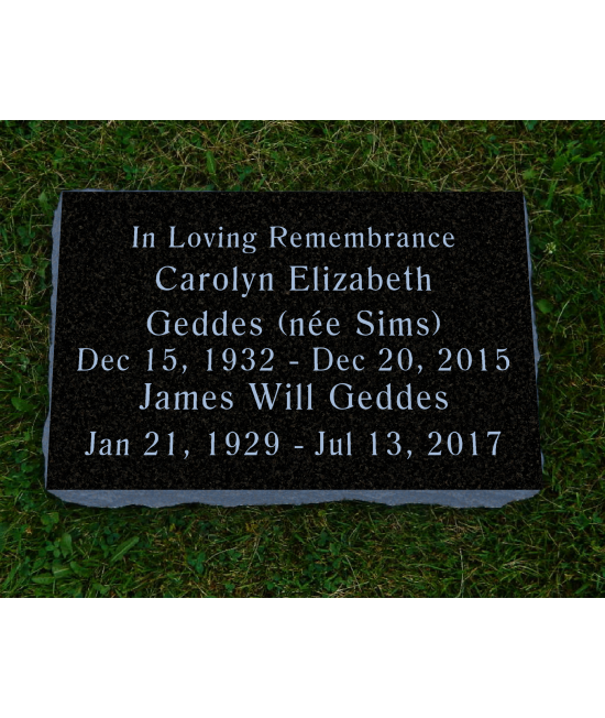 Plaque Funéraire Noire Polie #130 Plaque Funéraire Noire Polie #130