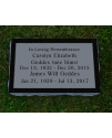 Plaque Funéraire Noire Non poli #130