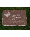 Plaque Funéraire Rose Polie #105