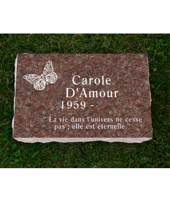 Plaque Funéraire Rose Polie #105