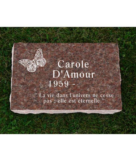 Plaque Funéraire Rose Polie #105