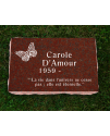 Plaque Funéraire Rouge Poli #105