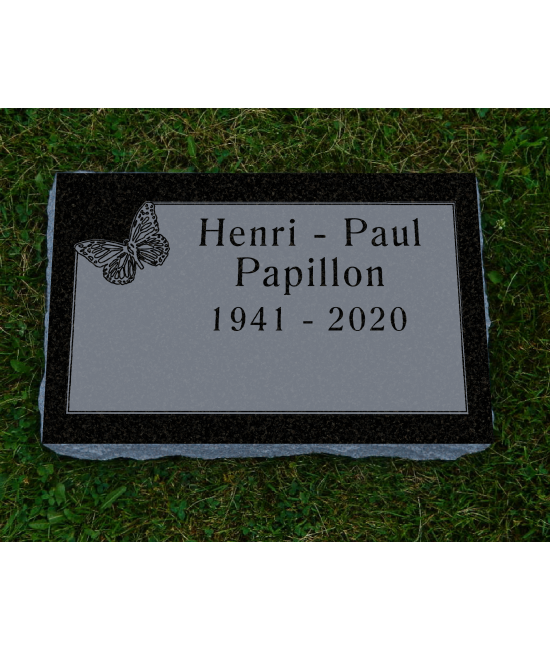 Plaque Funéraire Noire Non poli #106