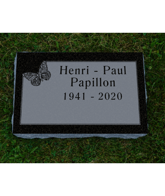 Plaque Funéraire Noire Non poli #106
