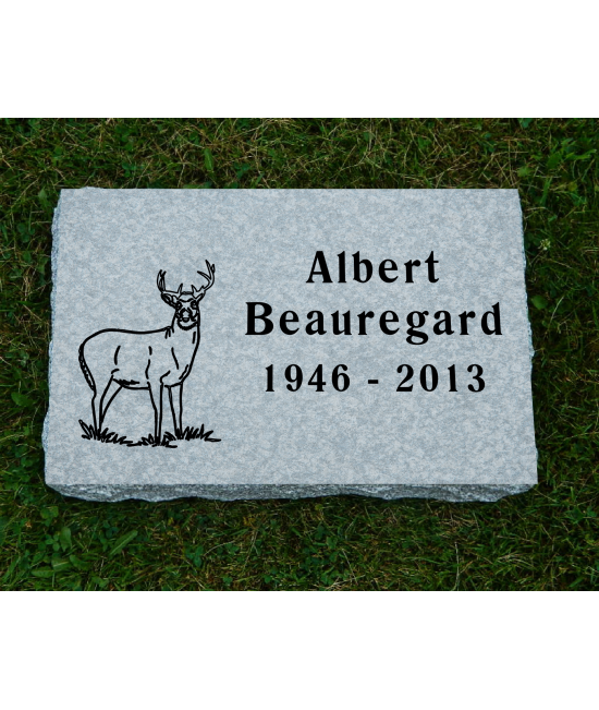 Plaque Funéraire Grise Scié #110 Plaque Funéraire Grise Scié #110