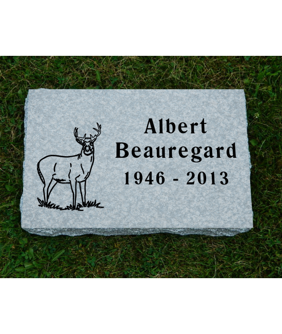 Plaque Funéraire Grise Scié #110 Plaque Funéraire Grise Scié #110