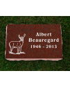 Plaque Funéraire Rouge Poli #110