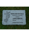 Plaque Funéraire Grise Poli #111