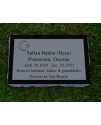 Plaque Funéraire Noire Non poli #112
