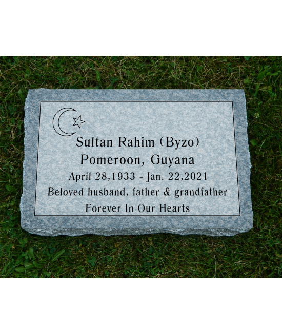 Plaque Funéraire Grise Non Poli #112