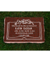 Plaque Funéraire Rouge Poli #113