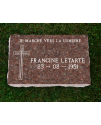 Plaque Funéraire Rose Polie #114