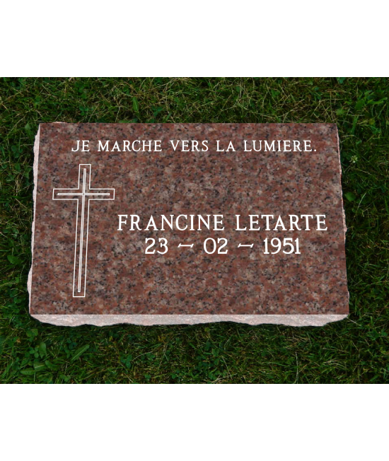 Plaque Funéraire Rose Polie #114