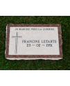Plaque Funéraire Rose Non poli #114