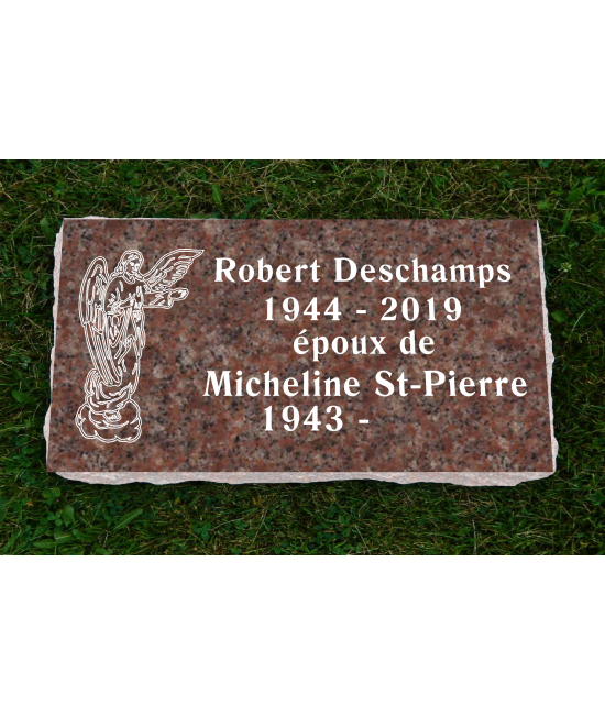 Plaque Funéraire Rose Polie #115