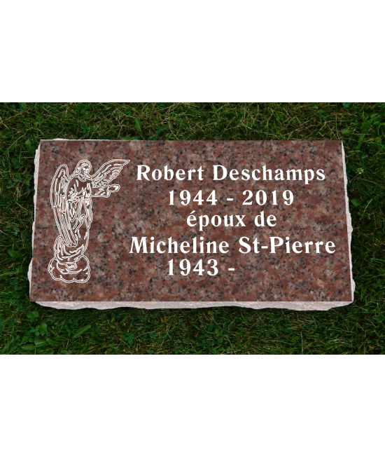 Plaque Funéraire Rose Polie #115