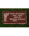 Plaque Funéraire Rouge Poli #115