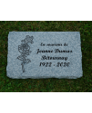 Plaque Funéraire Grise Poli #116