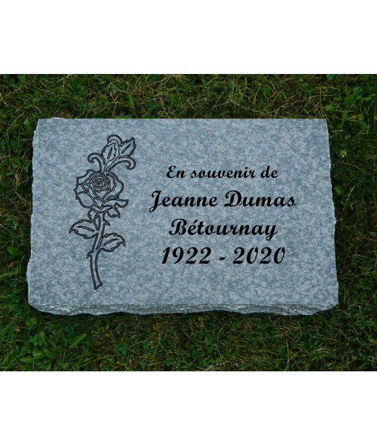 Plaque Funéraire Grise Poli #116