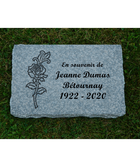 Plaque Funéraire Grise Poli #116