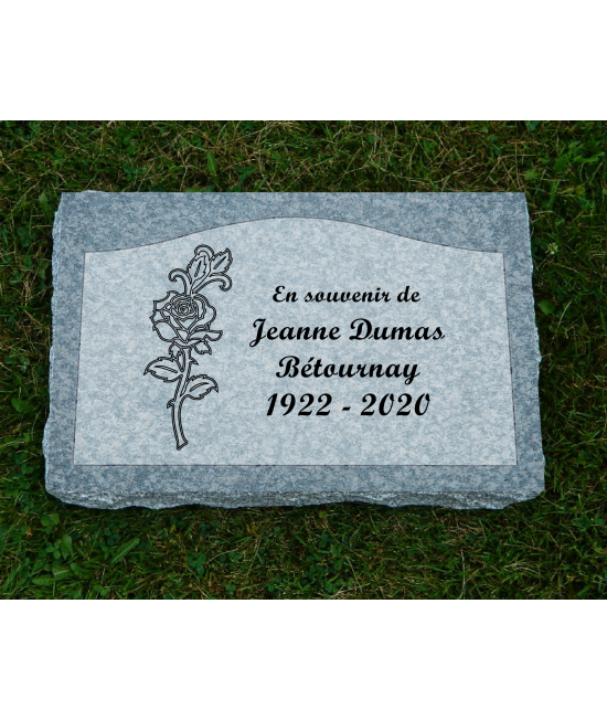Plaque Funéraire Grise Non Poli #116