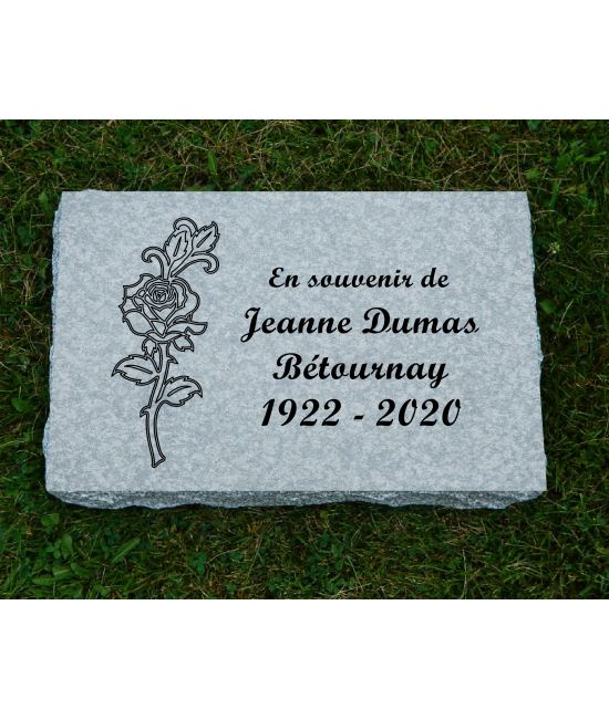 Plaque Funéraire Grise Scié #116