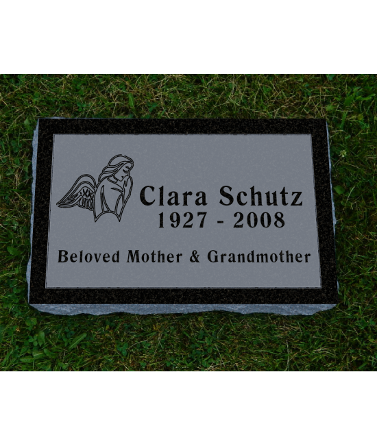 Plaque Funéraire Noire Non poli #117 Plaque Funéraire Noire Non poli #117