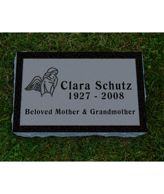 Plaque Funéraire Noire Non poli #117 Plaque Funéraire Noire Non poli #117