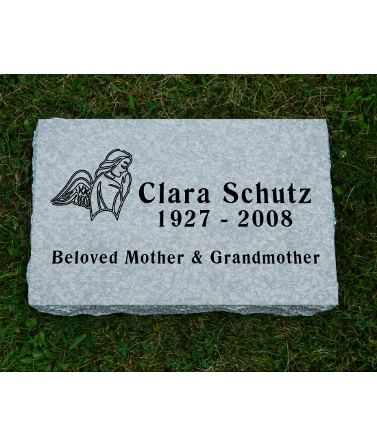 Plaque Funéraire Grise Scié #117 Plaque Funéraire Grise Scié #117