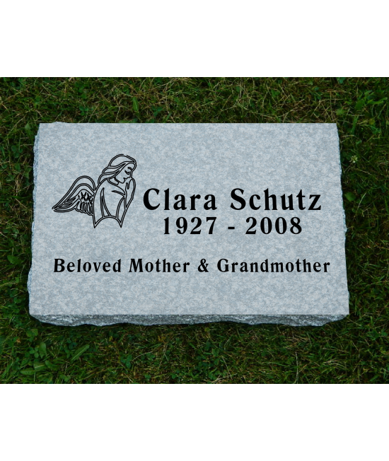 Plaque Funéraire Grise Scié #117 Plaque Funéraire Grise Scié #117