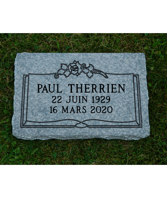 Plaque Funéraire Grise Poli #120